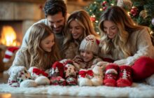 Chaussons de Noël en famille : trouvez le style parfait